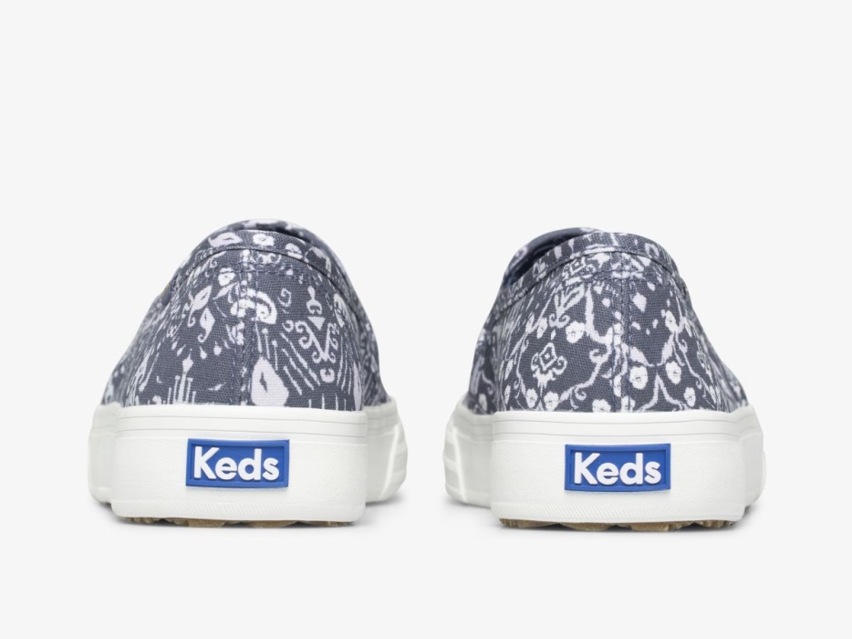 Dames Dubbeldekker Mozaïek Canvas Keds Blauw