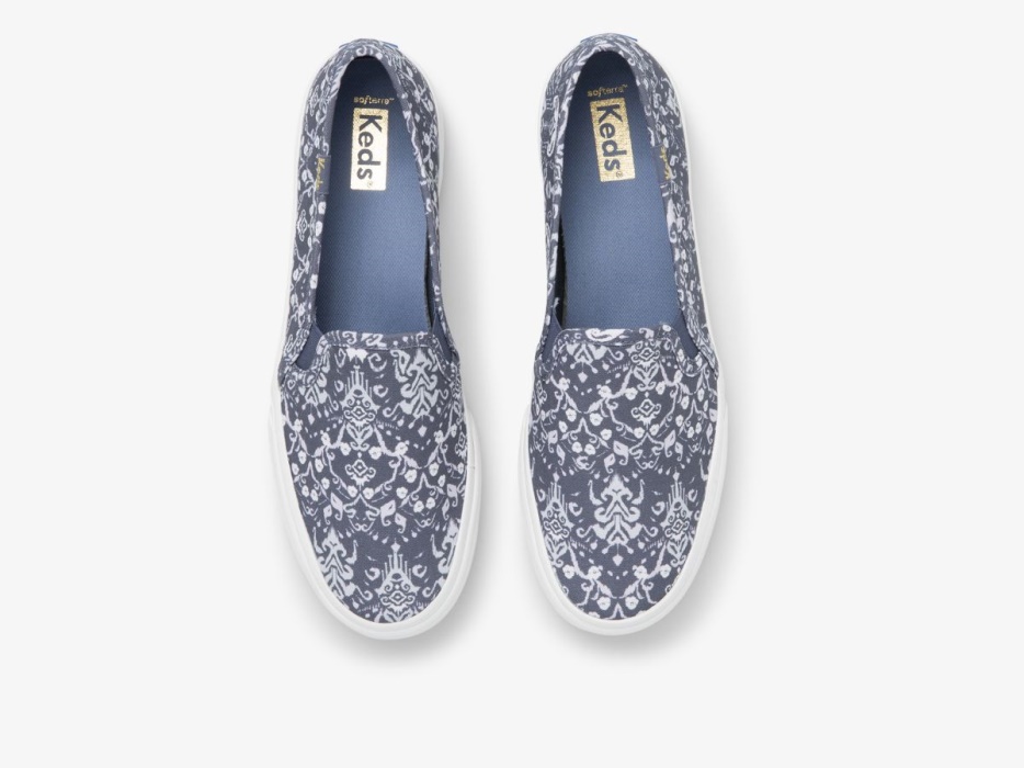Dames Dubbeldekker Mozaïek Canvas Keds Blauw