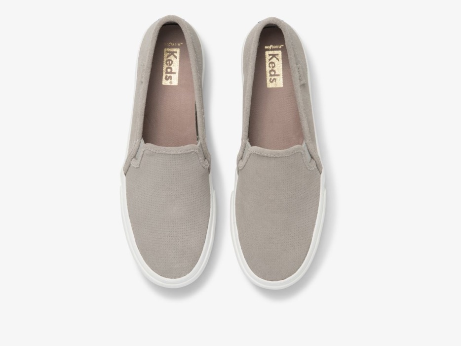Dames Dubbeldekker Perf Suede Keds Grijs