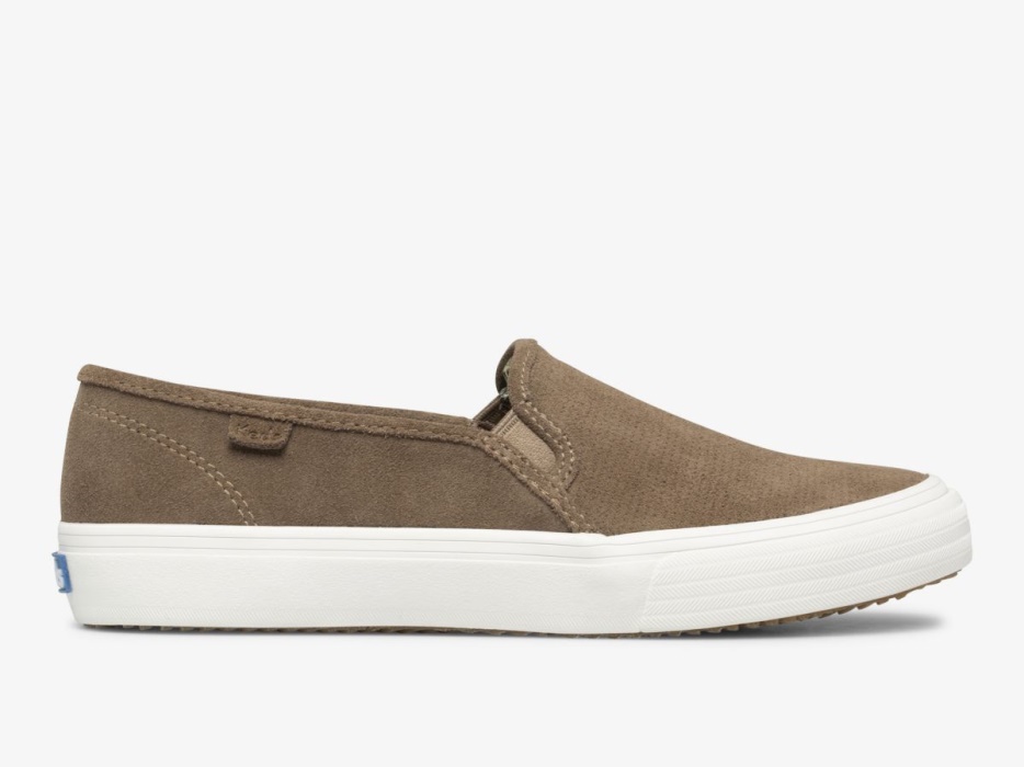 Dames Dubbeldekker Perf Suede Keds Taupe