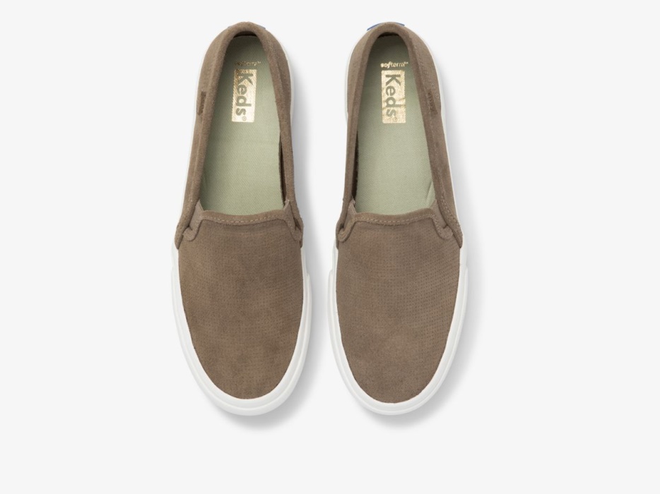 Dames Dubbeldekker Perf Suede Keds Taupe