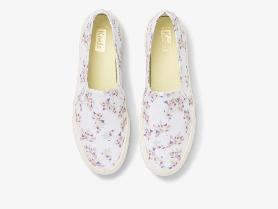 Dames Dubbeldekker Lente Bloemen Crème Keds
