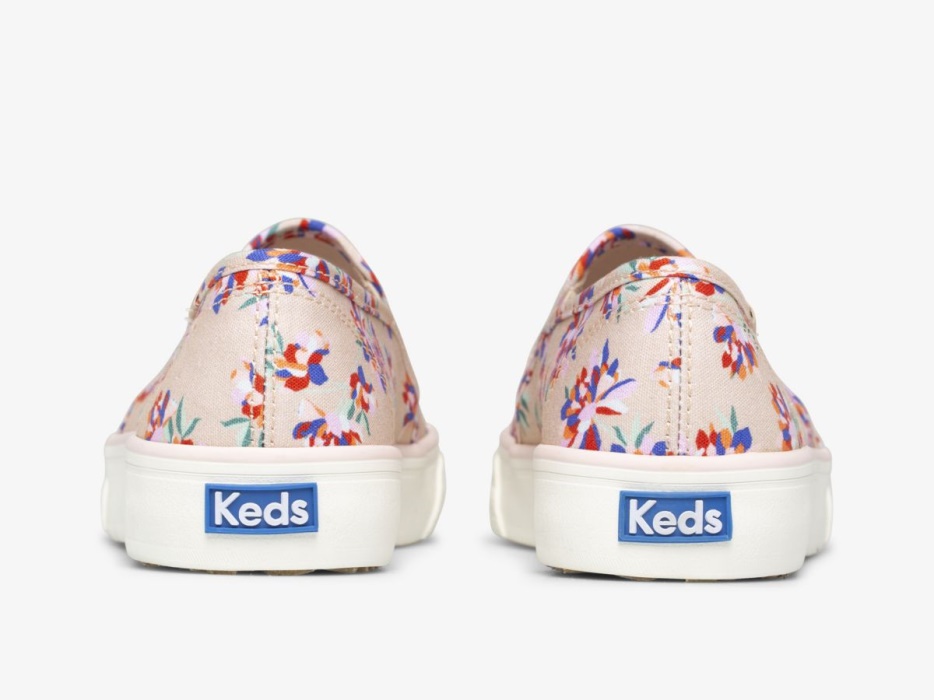 Dames Dubbeldekker Lente Bloemen Keds Tan