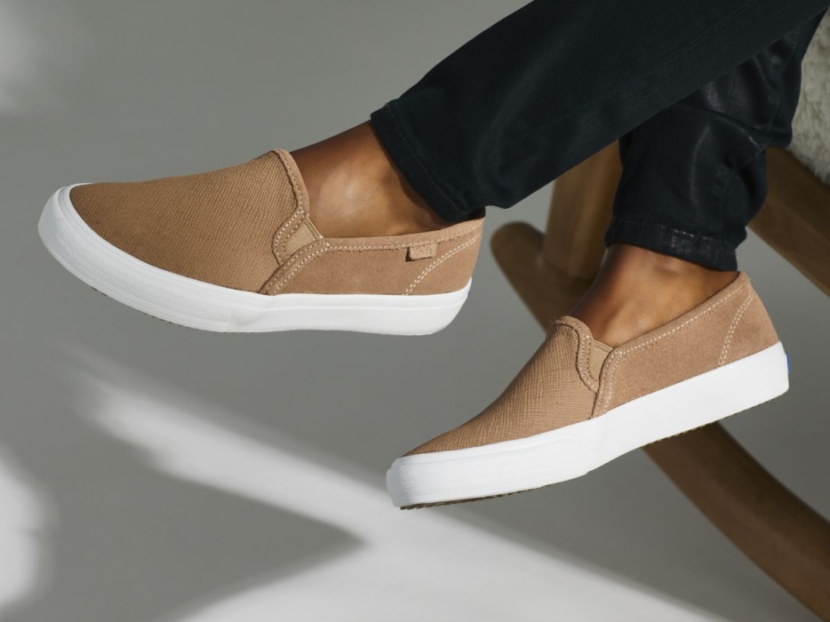 Dames Dubbeldekker Suede Keds Taupe