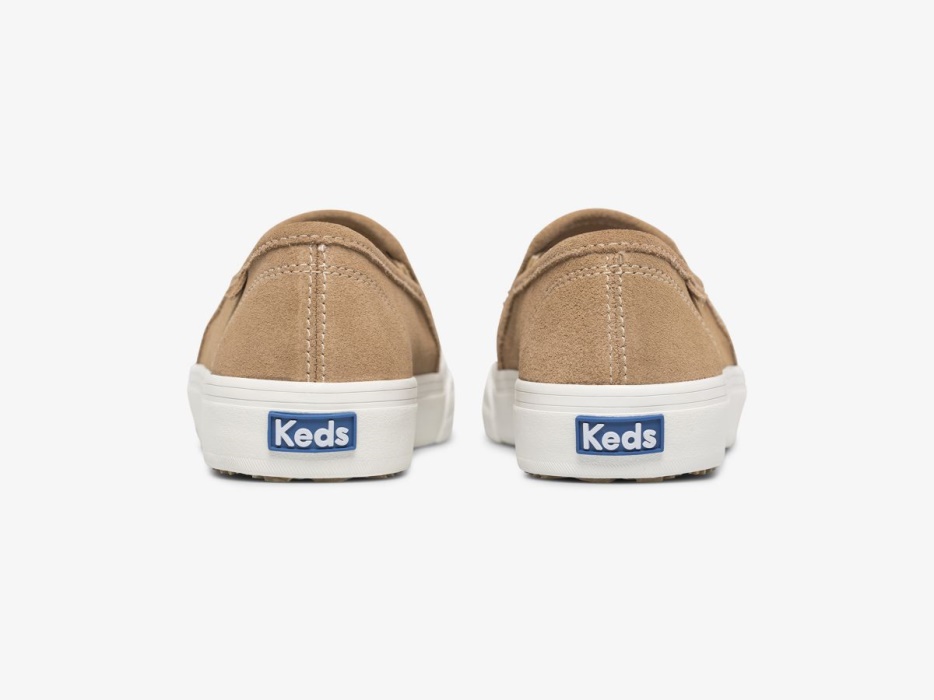 Dames Dubbeldekker Suede Keds Taupe