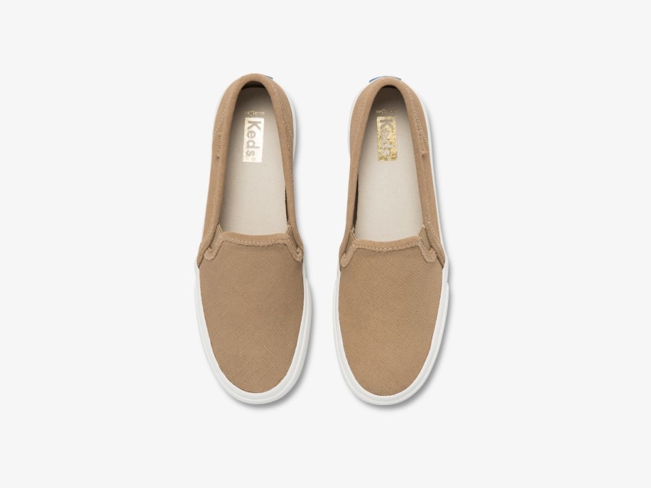 Dames Dubbeldekker Suede Keds Taupe