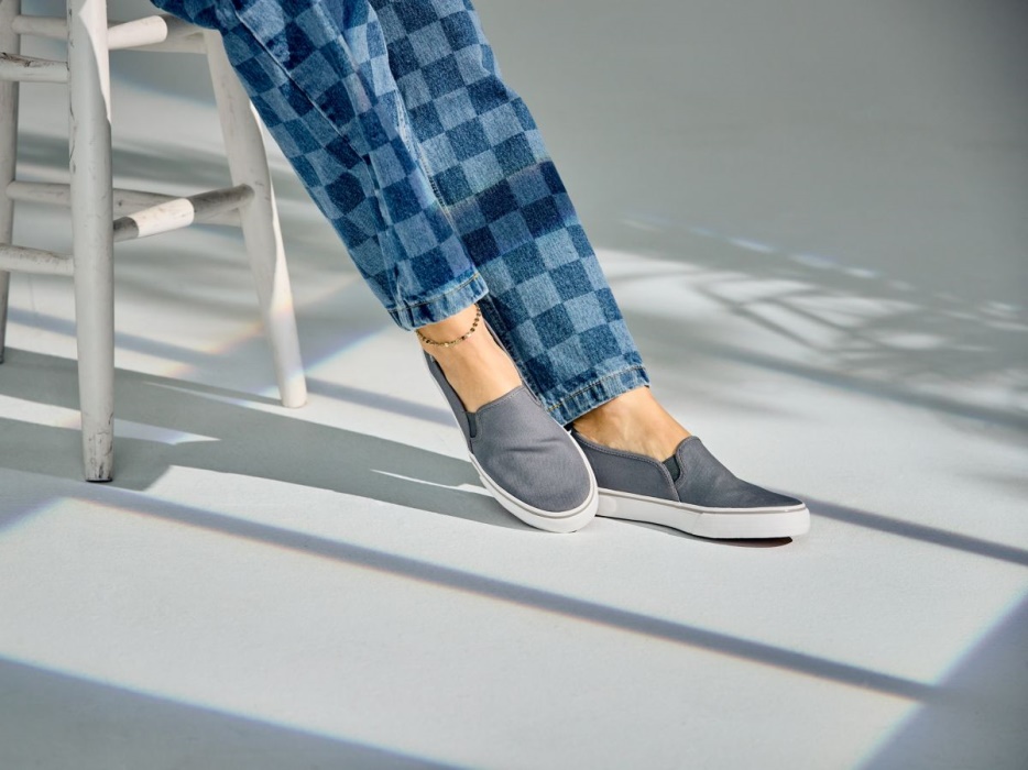 Dames Dubbeldekker Wasbaar Canvas Keds Grijs