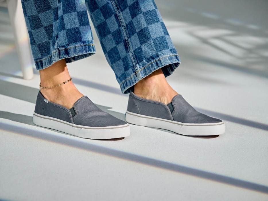 Dames Dubbeldekker Wasbaar Canvas Keds Grijs