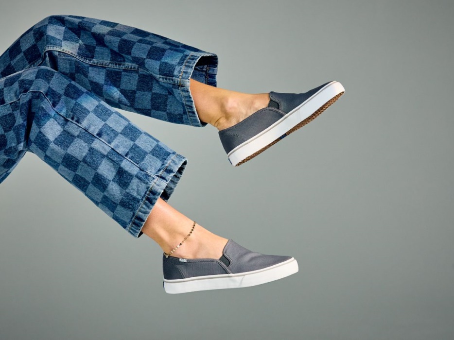 Dames Dubbeldekker Wasbaar Canvas Keds Grijs