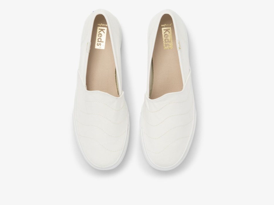 Dubbeldekker Wave Canvas Dames Keds Crème