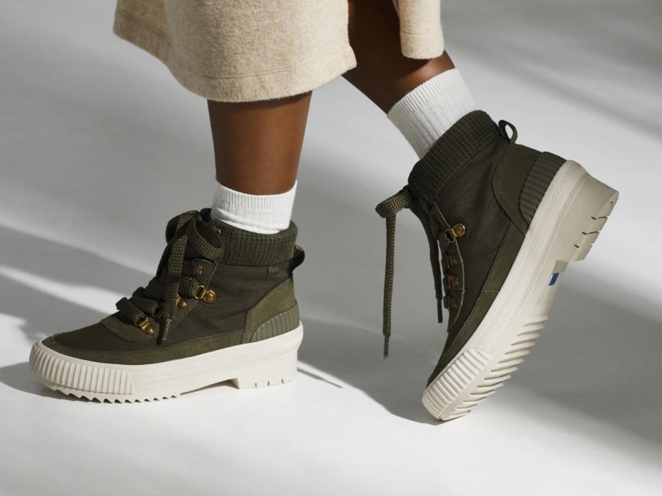 Dames Fielder Boot Suede Nylon Thinsulatetrade Keds Olijf