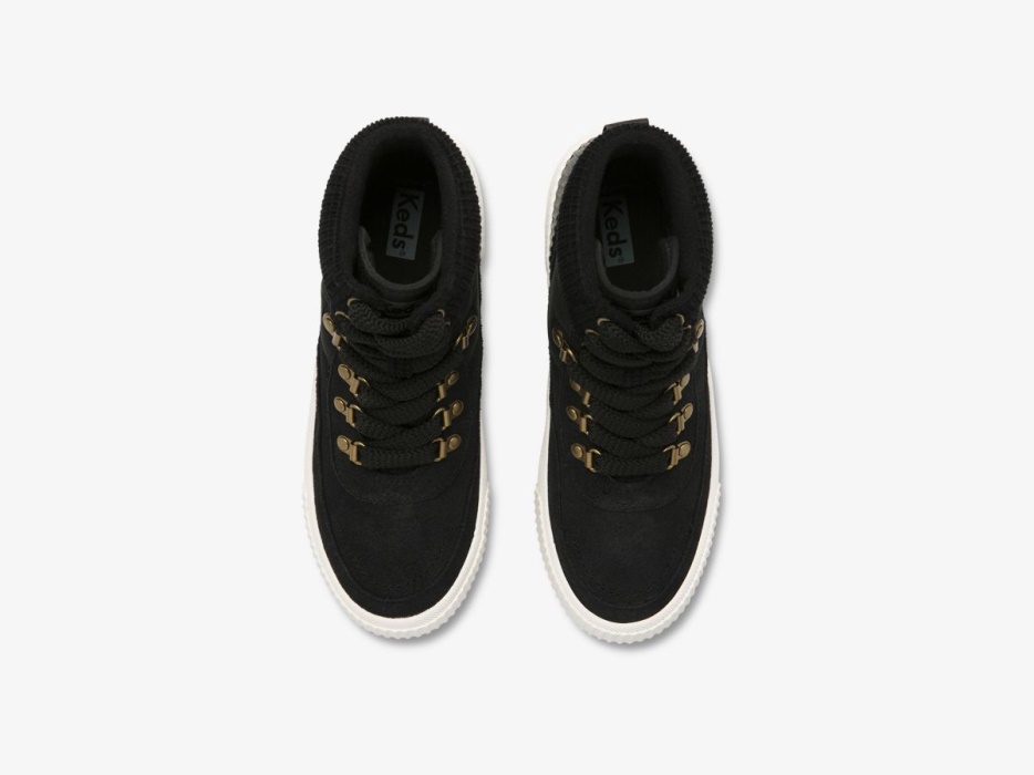 Dames Fielder Boot Suede Nylon Fluweel Thinsulatetrade Keds Zwart