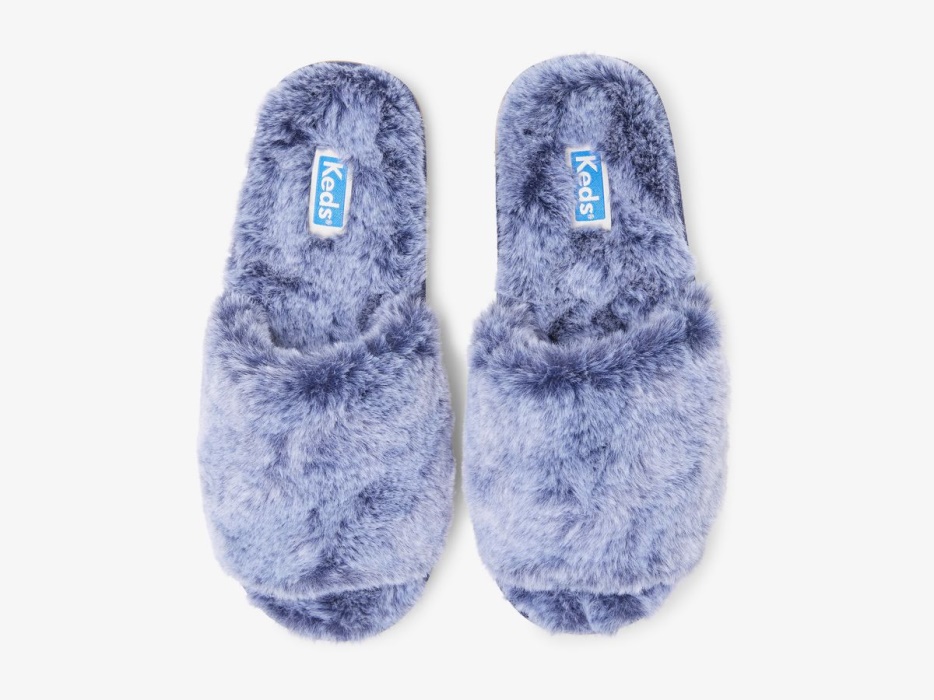 Fuzzy Slipper Dames Keds Blauw