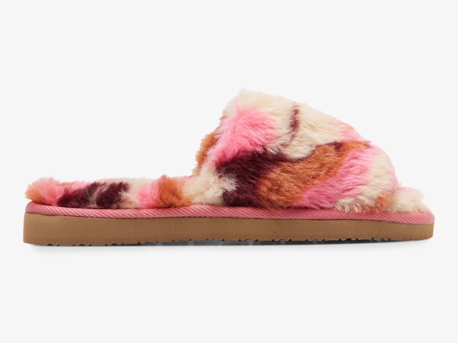 Fuzzy Slipper Dames Keds Roze Camo