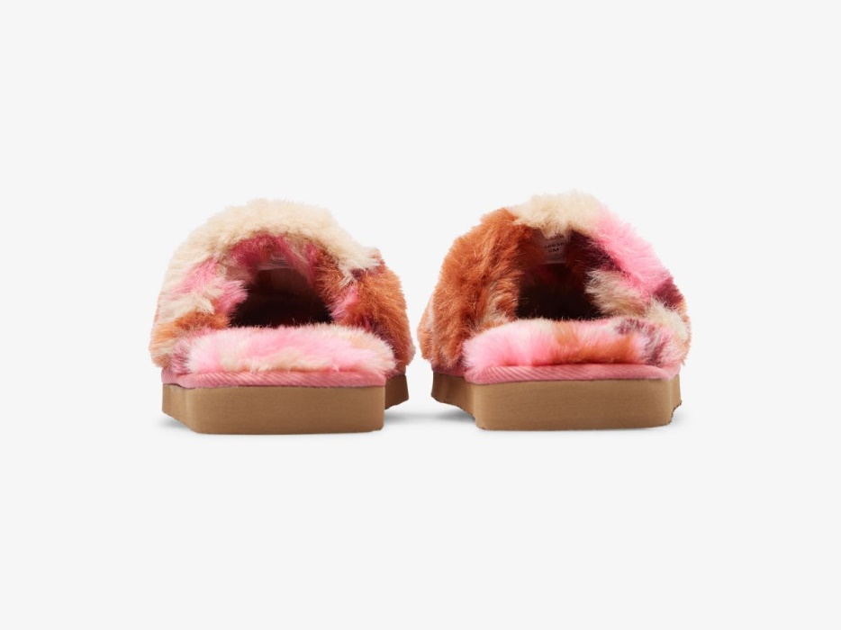 Fuzzy Slipper Dames Keds Roze Camo