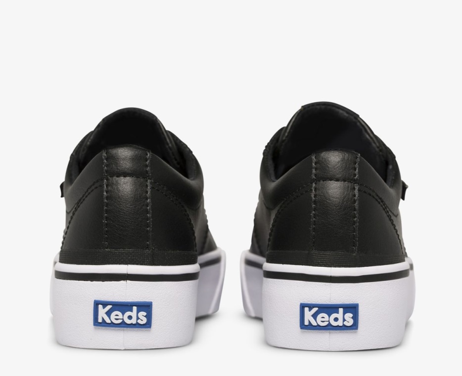 Dames Jump Kick Duo Leer Zwart Keds