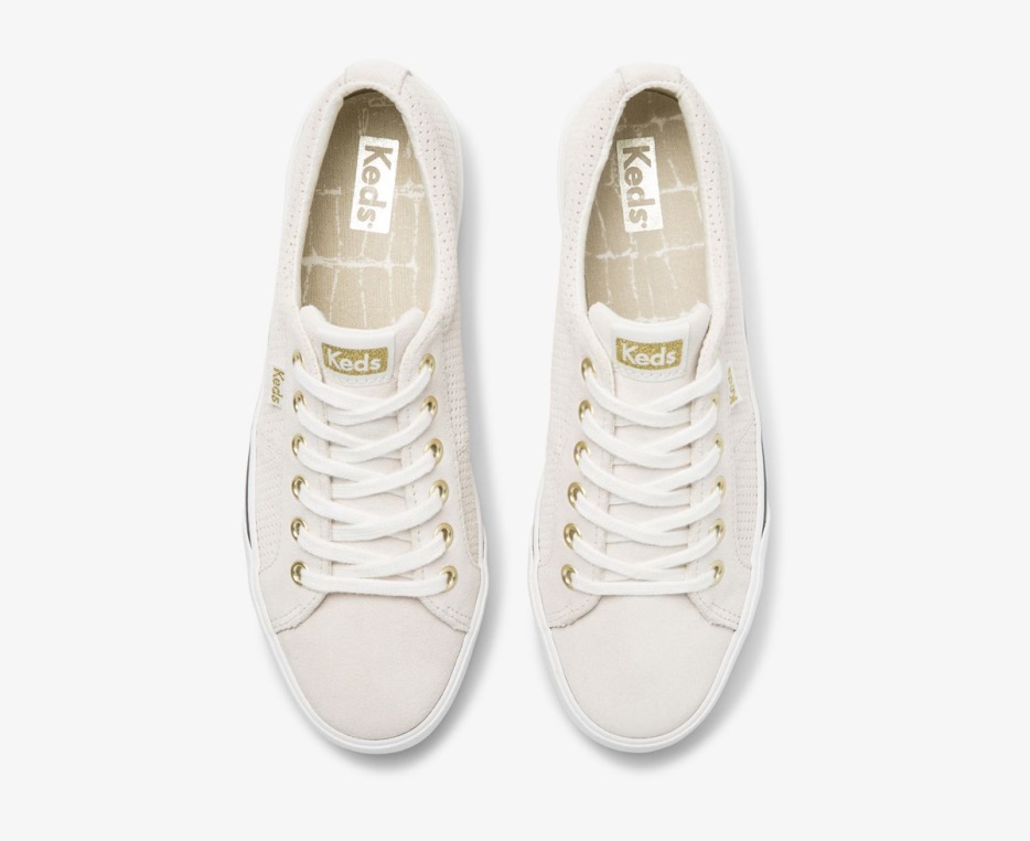 Dames Jump Kick Duo Suède Sneeuwwit Keds