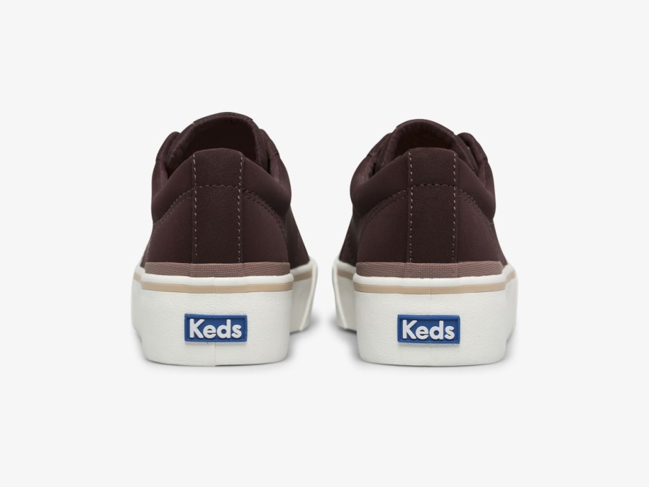 Dames Jump Kick Duo Vegan Soft Buck Bordeauxrood Keds
