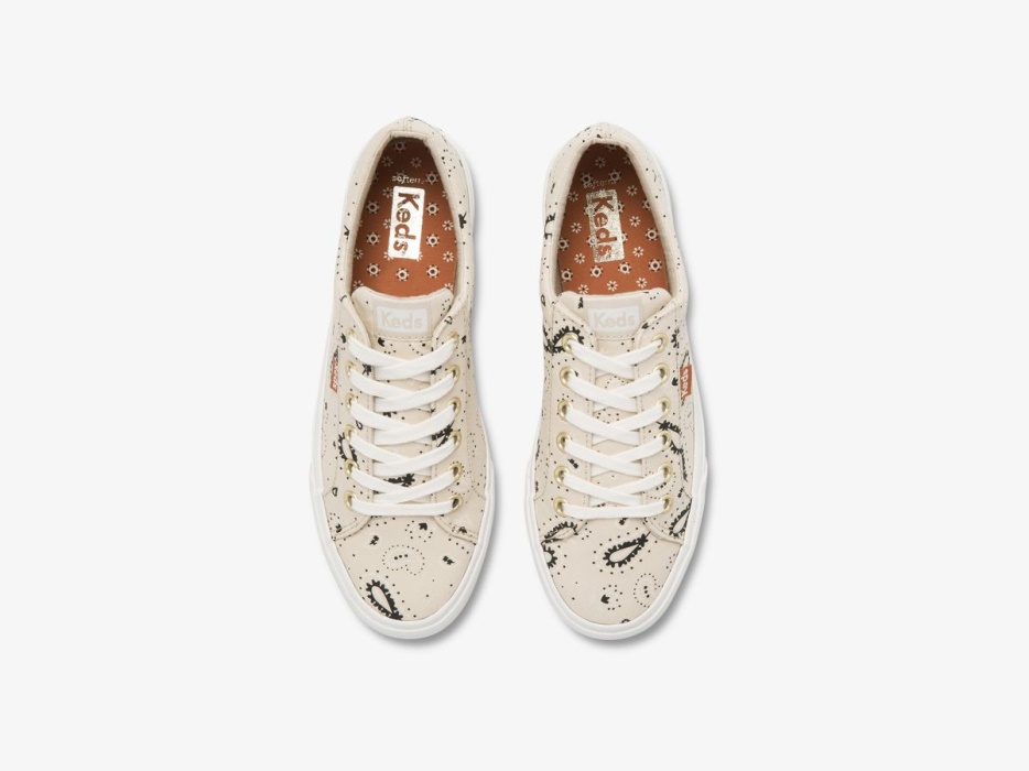 Jump Kick Voor Dames. Biologische Bandana Keds Latte