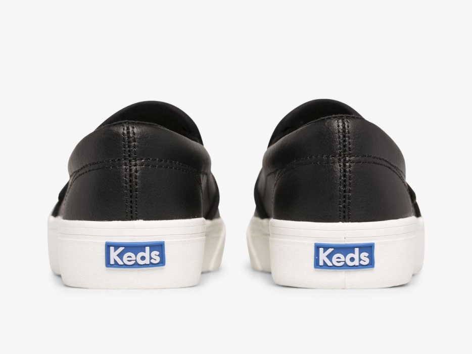 Dames Jump Kick Slip Leer Keds Zwart