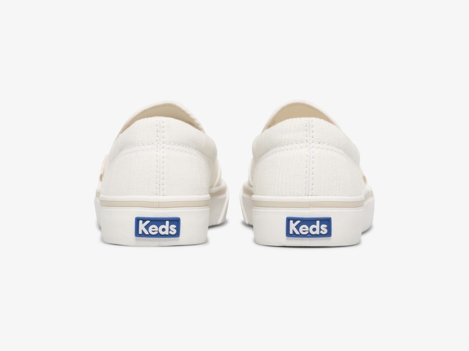 Dames Jump Kick Slip Chambray Keds Cream