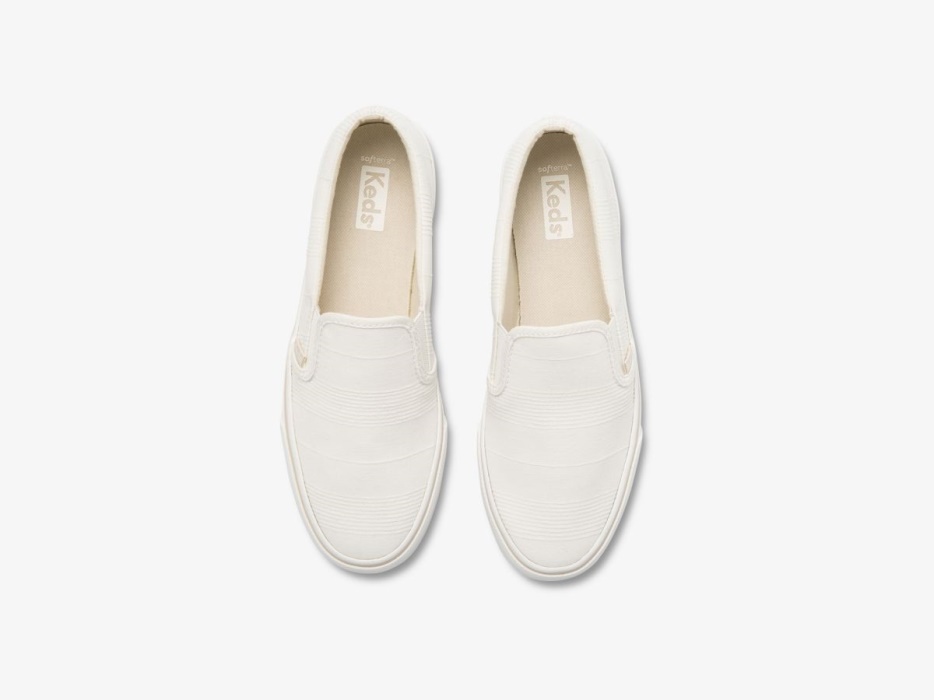 Dames Jump Kick Slip Chambray Keds Cream