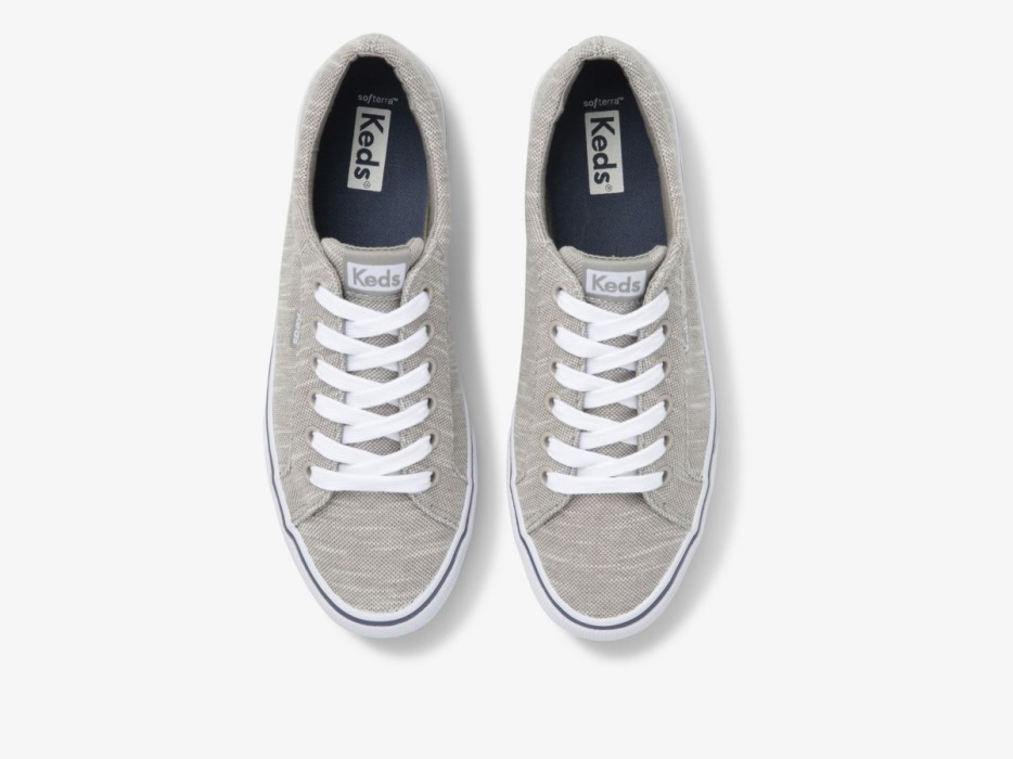 Dames Jump Kick Stripey Knit Grijs Keds