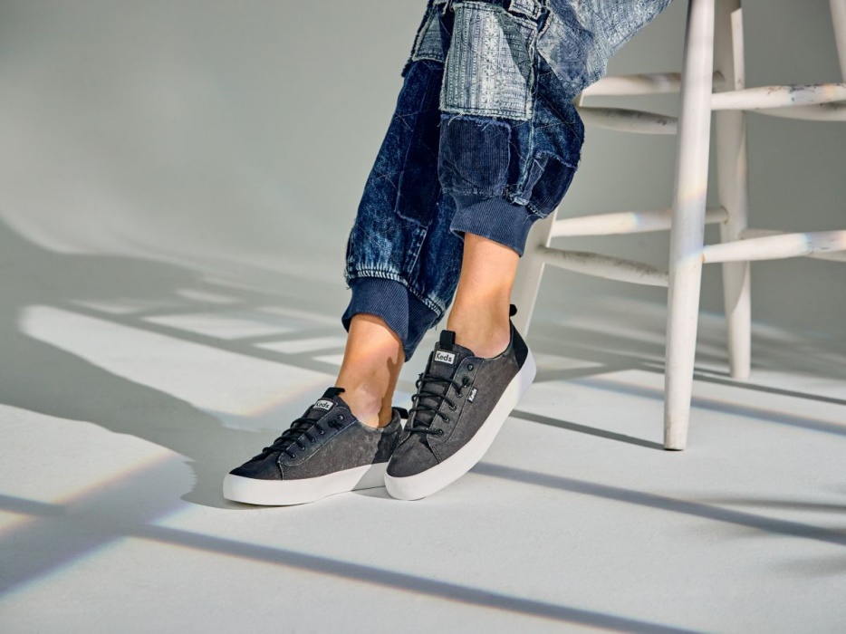 Wasbare Kickback Voor Dames. Biologische Katoenen Keds Zwart