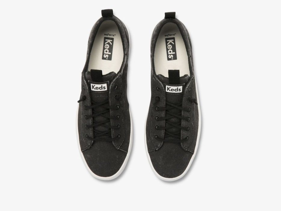 Wasbare Kickback Voor Dames. Biologische Katoenen Keds Zwart