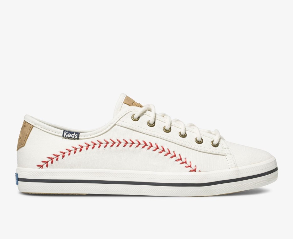 Kickstart Wimpel Keds Voor Dames Gebroken Wit Canvas