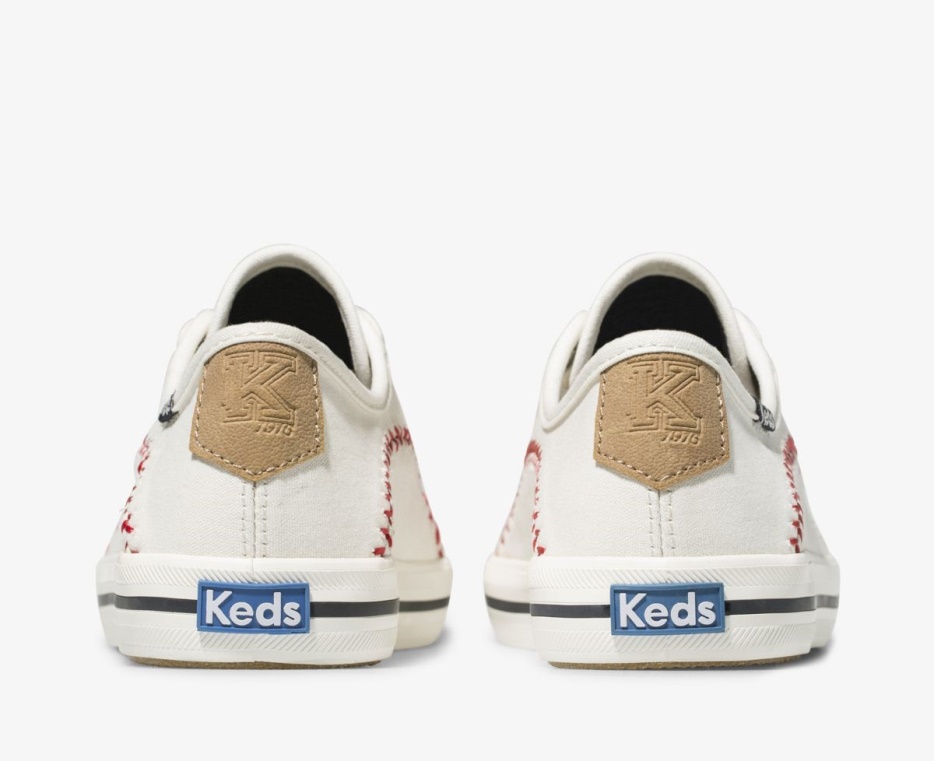 Kickstart Wimpel Keds Voor Dames Gebroken Wit Canvas
