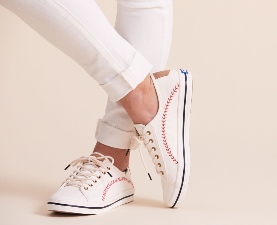 Kickstart Wimpel Keds Voor Dames Gebroken Wit Canvas