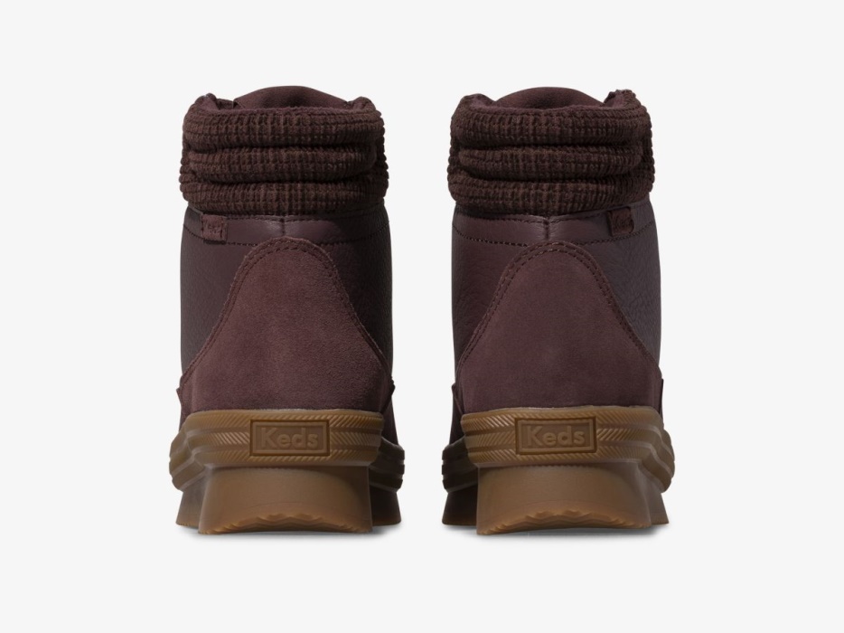 Dames Midland Laars Luxe Leer Met Thinsulate™ Bordeauxrode Keds