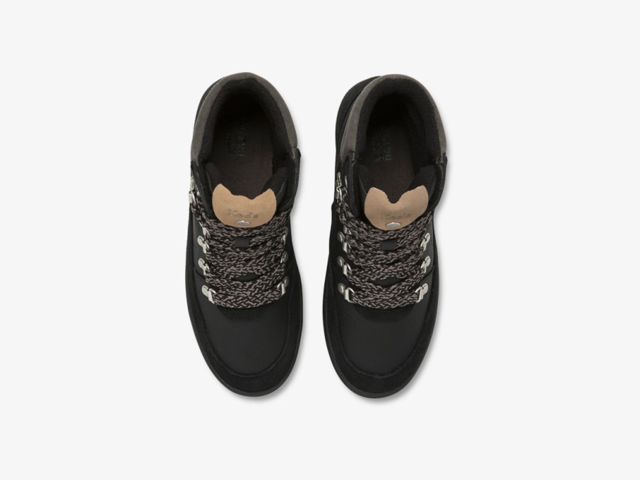 Dames Midland Laars Suède Splash Twill Thinsulatetrade Keds Zwart