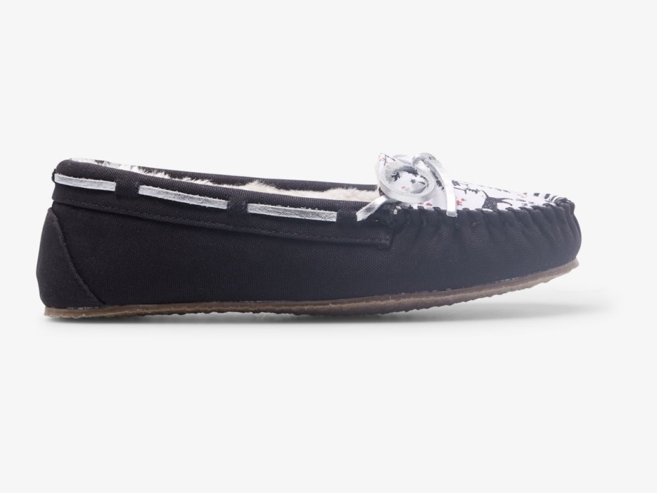 Dames Mocassin Pantoffel Keds Black Dog Multi