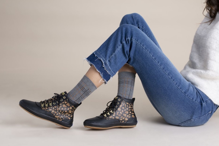 Scoutboot Voor Dames Ii Waterafstotende Canvas Regenlaars Luipaard Keds