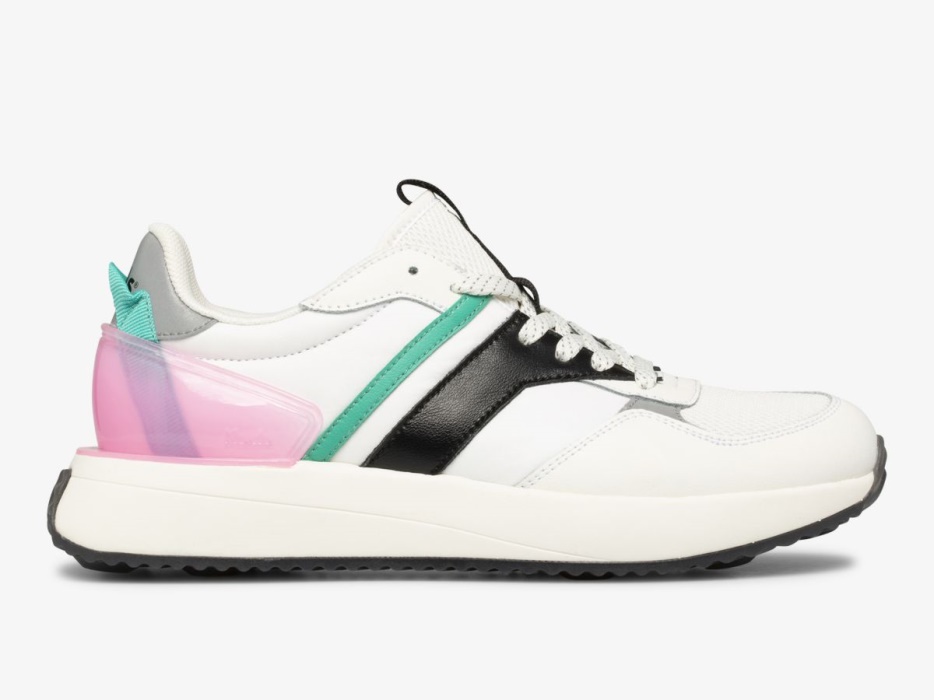 Tiasa Keds Dames Wit Zwart Roze