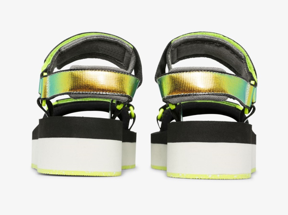 Dames Trio Platform Iriserende Multi Zwarte Keds