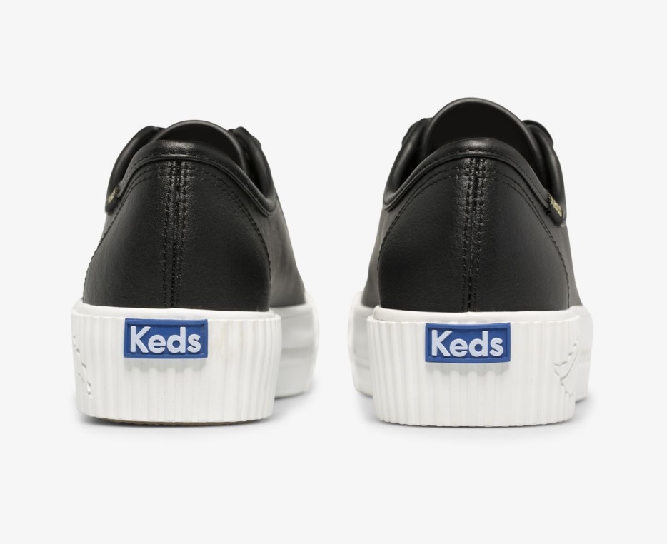 Dames Triple Kick Amp Leer Keds Zwart