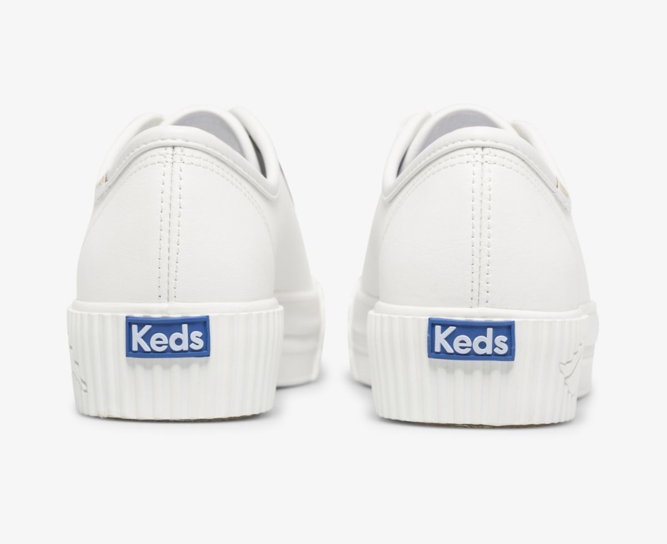 Dames Triple Kick Amp Leer Wit Keds