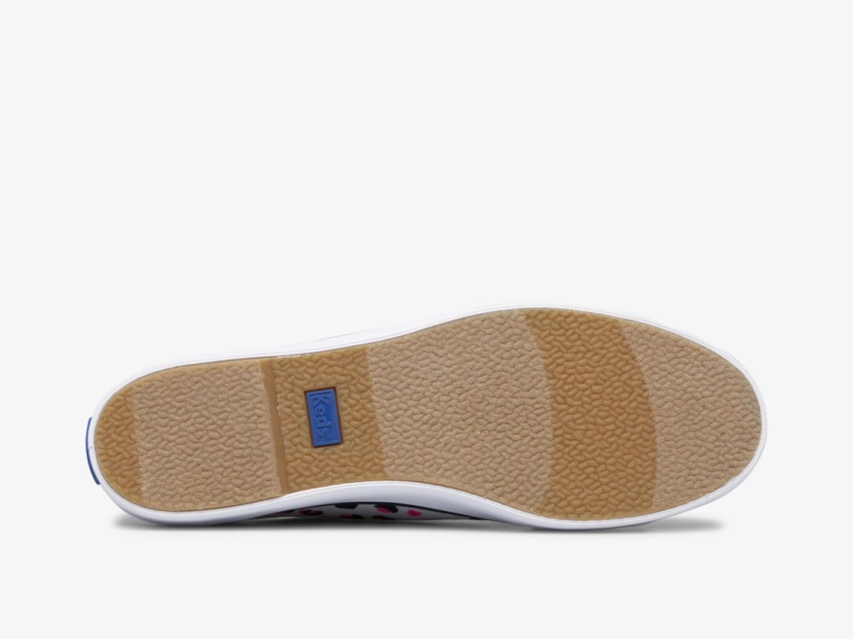 Dames Triple Kick Luipaard Canvas Keds Wit Multi