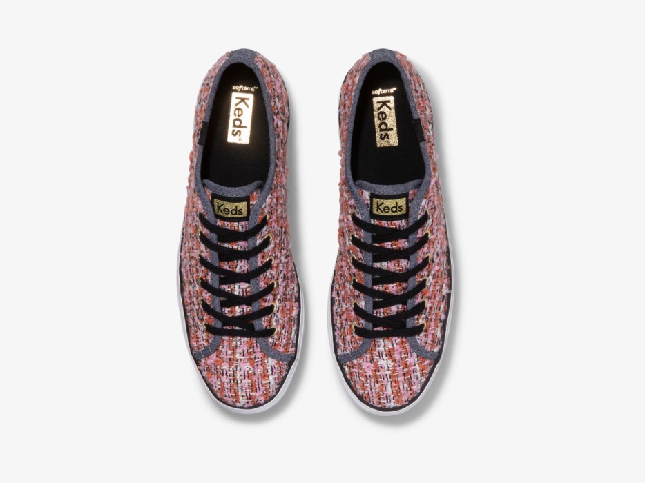 Triple Up Bouclé Keds Dames Roze Multi