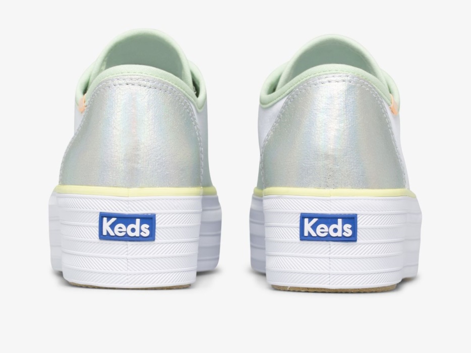 Dames Triple Up Fade Canvas Keds Groen Multi