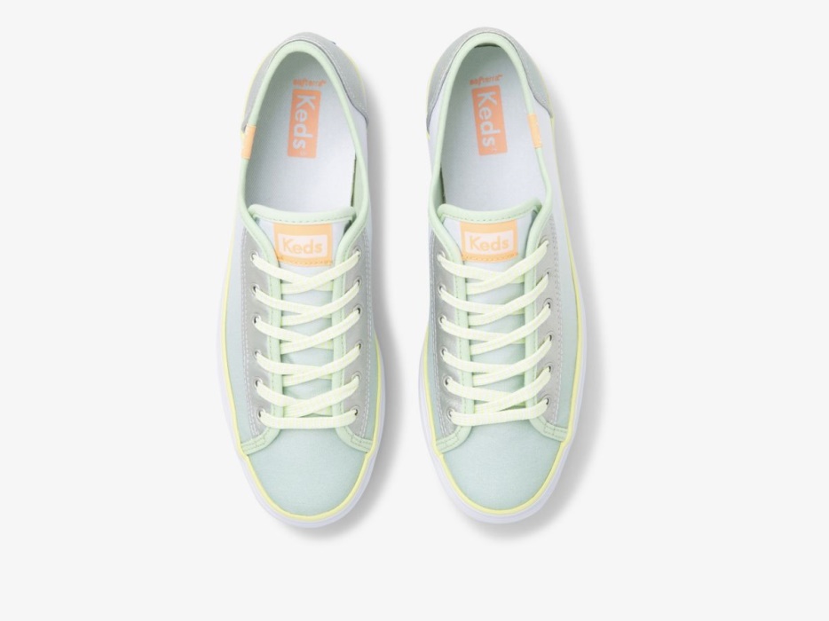 Dames Triple Up Fade Canvas Keds Groen Multi
