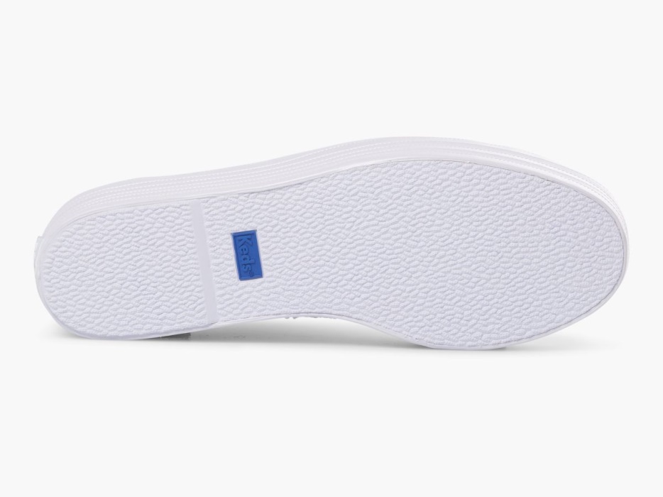 Dames Triple Up Pailletten Witte Keds