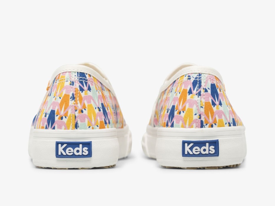 Wasbare Dubbeldekker Regenboog Dames Wit Multi Keds