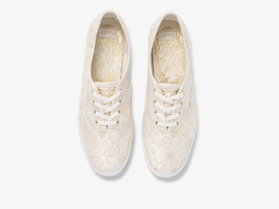 Dames X Rifle Paper Co. Kampioen Colette Jacquard Keds Ivoor