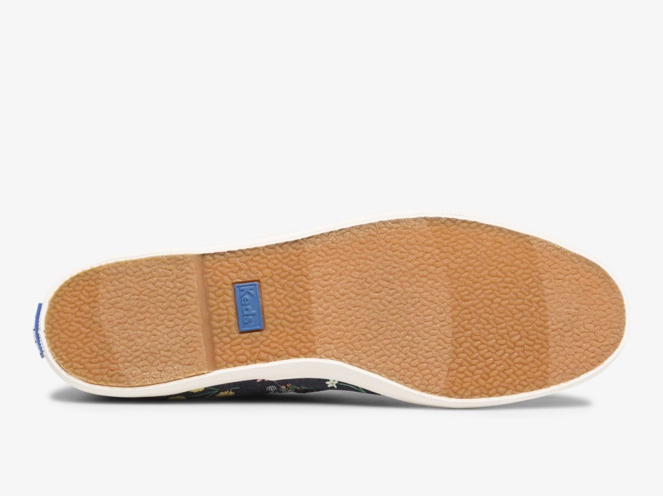 Dames X Rifle Paper Co. Chillax Petite Fleurs Bedrukte Marineblauwe Multikeds