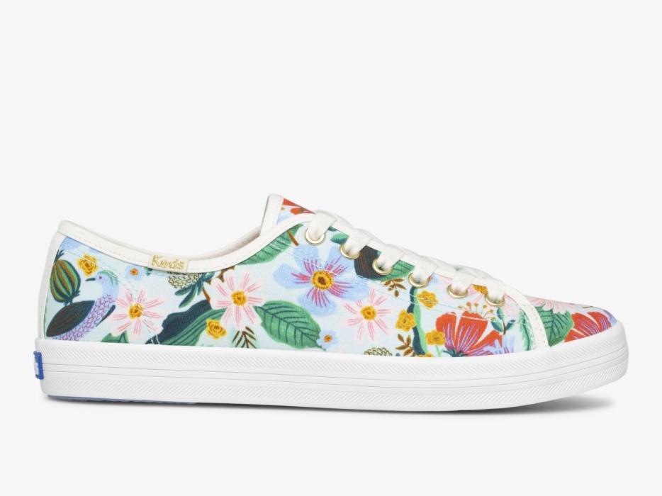Dames X Rifle Paper Co. Kickstart Duiventil Mint Keds