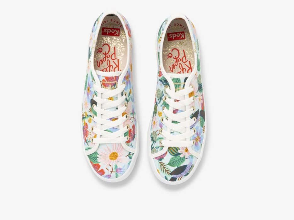 Dames X Rifle Paper Co. Kickstart Duiventil Mint Keds